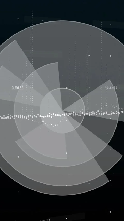 Animation of scope and data processing Stock Footage 343866482