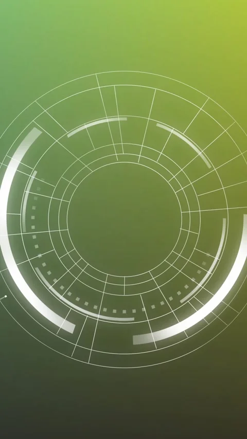 Animation of scope and data processing with connections over green background Stock Footage 344614494