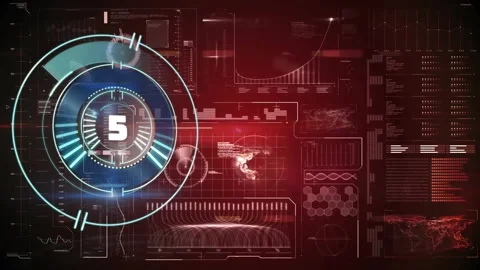 Animation of scope scanning and countdow... | Stock Video | Pond5