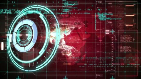 Animation of scope scanning and data pro... | Stock Video | Pond5