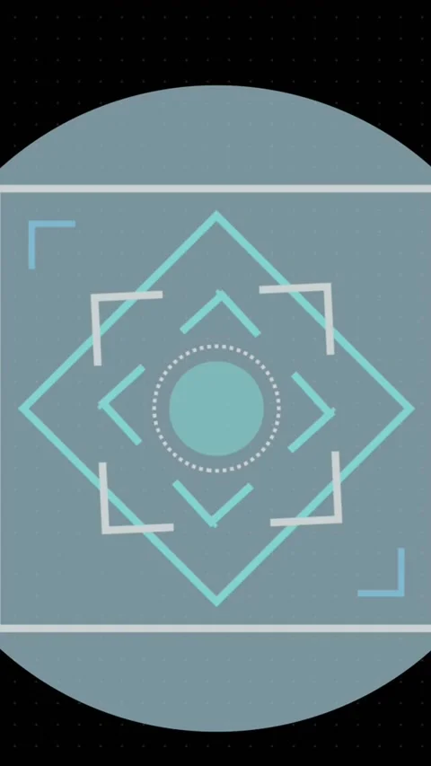 Animation of scope scanning and data processing over red pattern Stock Footage 323911305