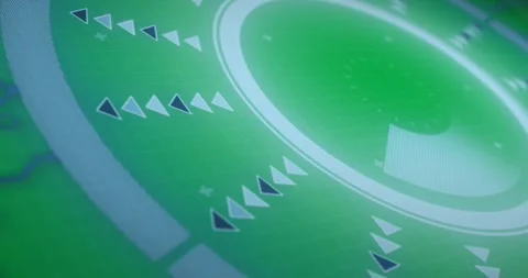 Animation of scope scanning and data processing on black background Stock Footage 325295116