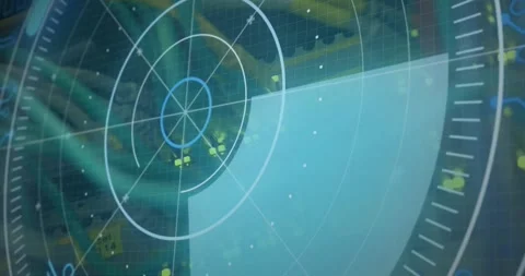 Animation of scope scanning and data processing over cables in computer server Stock Footage 327278902