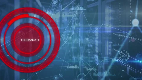 Animation of scope scanning and data processing over computer servers Stock Footage 329691962