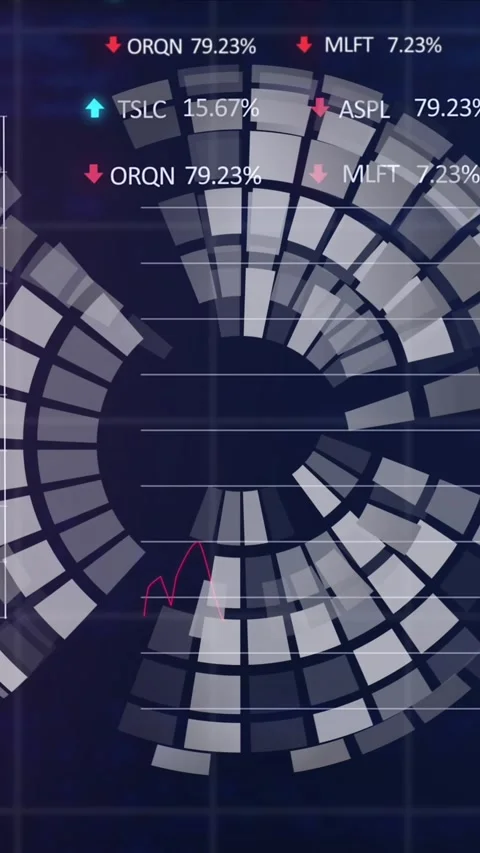 Animation of scope scanning and data processing over grid Stock Footage 343996294