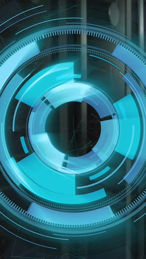 Animation of scope scanning and data processing over computer servers Stock Footage 344525305