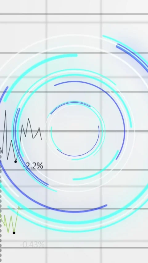 Animation of scope scanning and data processing over white background Stock Footage 344635863