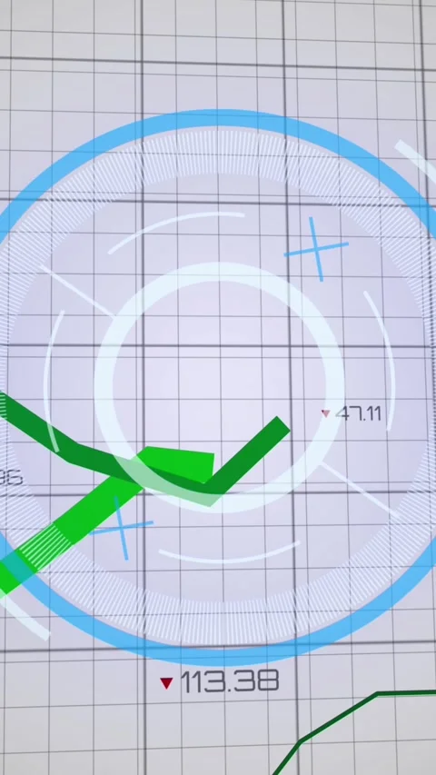 Animation of scope scanning and data processing over white background Stock Footage 344722830