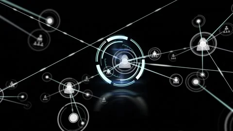 Animation of scope scanning and network ... | Stock Video | Pond5