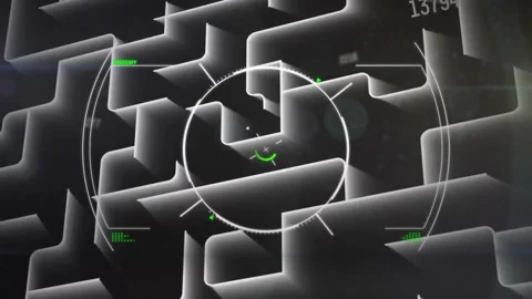 Animation of scope scanning and numbers ... | Stock Video | Pond5