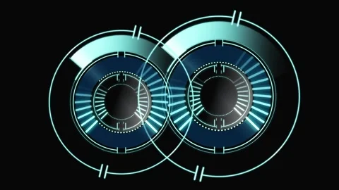 Animation of scope scanning on black bac... | Stock Video | Pond5
