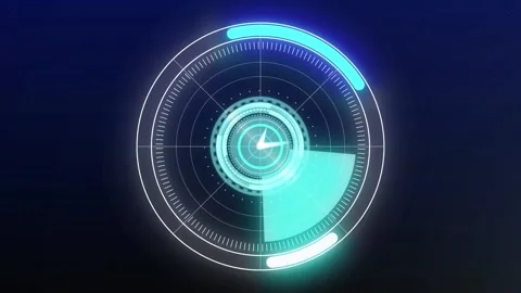 Animation of scope scanning with clock o... | Stock Video | Pond5