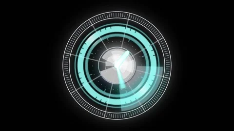 Animation of scope scanning with clock o... | Stock Video | Pond5