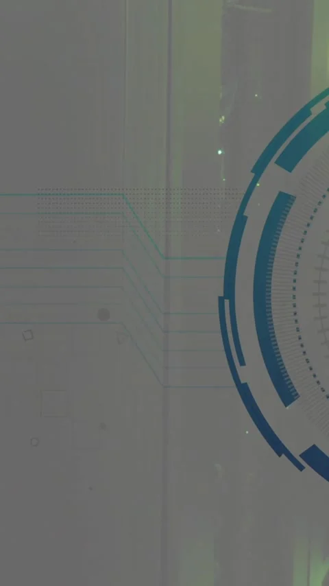 Animation of scope scanning with cloud and padlock icon over server room Video stock 319458167