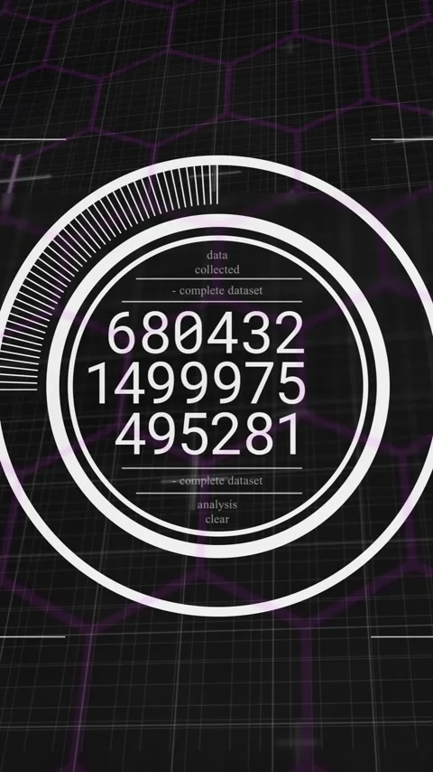 Animation of scope scanning with data processing over shapes on black background Stock Footage 343995687
