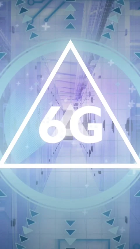 Animation of scope scanning with data processing over server room Stock Footage 344745538