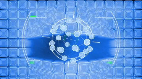Animation of scope scanning with network... | Stock Video | Pond5