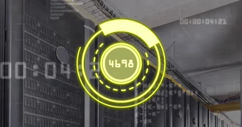 Animation of scope scanning with numbers... | Stock Video | Pond5
