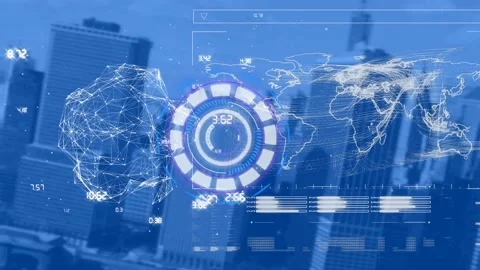 Animation of scope scanning, numbers and... | Stock Video | Pond5