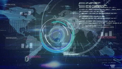 Animation of scope scanning, numbers and... | Stock Video | Pond5
