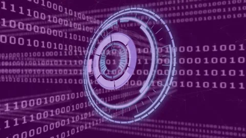 Animation of scope scanning over binary coding 動画素材 316669046