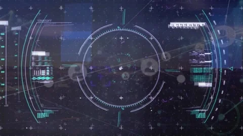Animation of scope scanning over data pr... | Stock Video | Pond5
