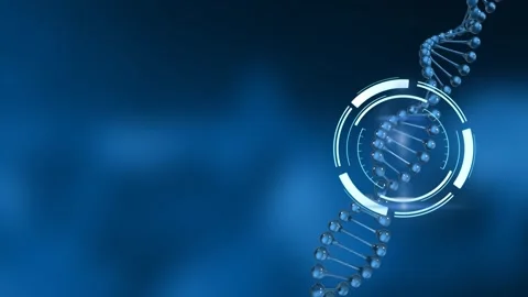 Animation of scope scanning over dna str... | Stock Video | Pond5