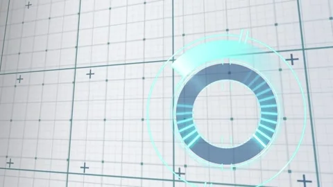 Animation of scope scanning over network of connections on white background Stock Footage 171188259