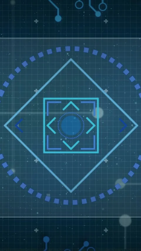 Animation of scope scanning over network of connections with white spots Stock Footage 344403316