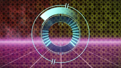 Animation of scope scanning over shapes ... | Stock Video | Pond5