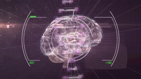 Animation of scope scanning over spinnin... | Stock Video | Pond5
