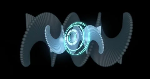Animation of scope scanning over spirals... | Stock Video | Pond5