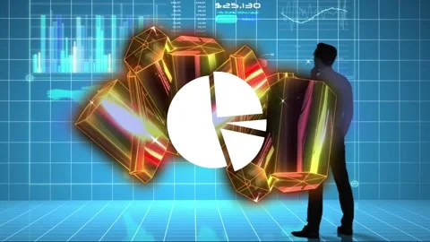 Animation of scope scanning over text and data processing Stock Footage 330287839