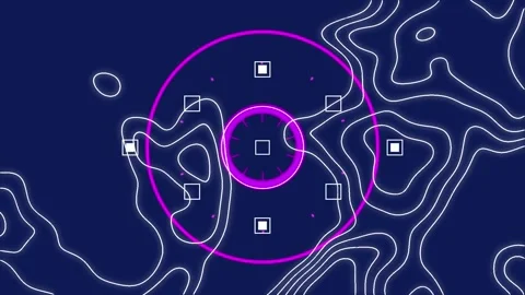 Animation of scope scanning with topogra... | Stock Video | Pond5