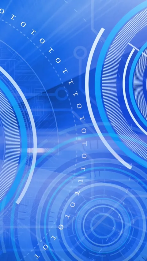 Animation of scopes scanning and binary coding, data processing over digital Stock Footage 324785540