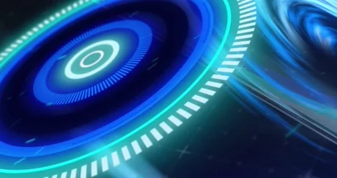 Animation of scopes scanning and cube on... | Stock Video | Pond5