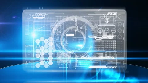 Animation of scopes scanning and data pr... | Stock Video | Pond5