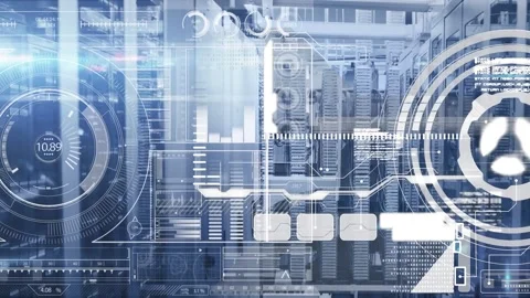 Animation of scopes scanning and data pr... | Stock Video | Pond5