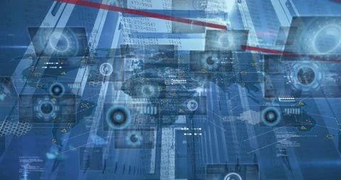 Animation of scopes scanning and data pr... | Stock Video | Pond5
