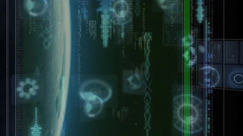 Animation of scopes scanning on screens ... | Stock Video | Pond5