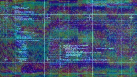 Animation of screen with data processing on stripes in seamless loop Stock Footage 136293911
