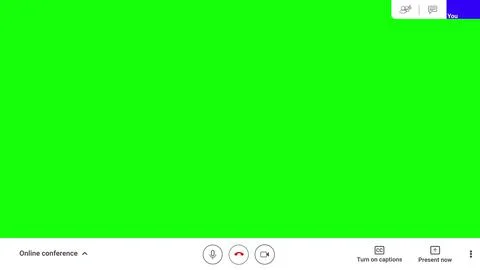 Animation of screen display of a google meet template. Video Call meeting Stock Illustration
