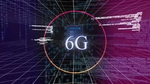Animation of screens with data processing over grid network against purple Stock Footage 329560832