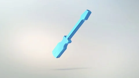 Animation of screwdriver sign with alpha channel Stock Footage 89652104