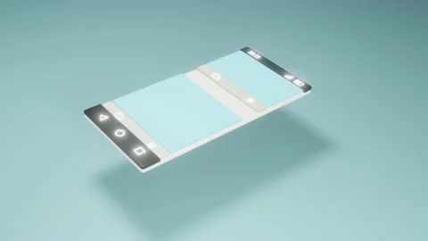 Animation of scrolling through messages on a smartphone Stock Footage 169402421