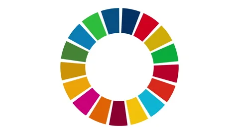 Animation of SDGs concept color wheel on... | Stock Video | Pond5