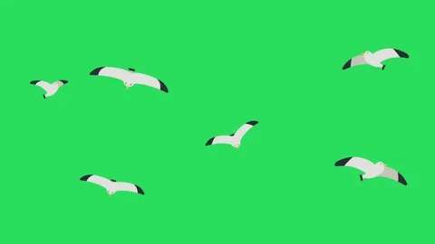 Animation Sea wave on green background Stock Footage 128625990