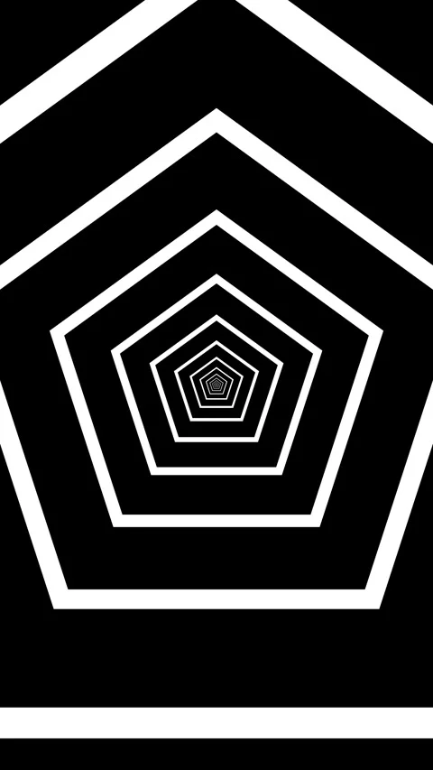 Animation Seamless Infinite Looping Tunnel Pentagon Video stock 310494361