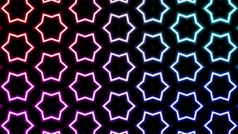 Animation Seamless Kaleidoscope pattern colorful background Vídeos de archivo 196550779