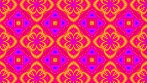 Animation Seamless Kaleidoscope pattern colorful background Vidéo 196550986
